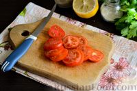Салат из жареных баклажанов с помидорами и сладким перцем